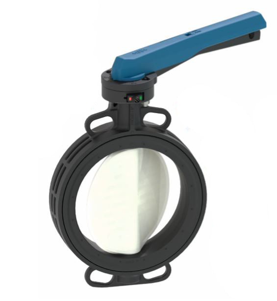 Georg Fischer PVC Butterfly Valve with Hand Lever | Flanged Valves | Flocon